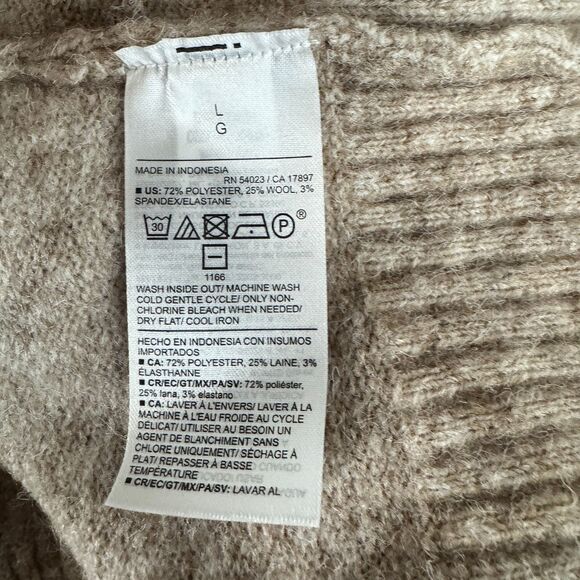 New Old Navy Cozy Crew-Neck Ombré Wool Blend Sweater Women's Size Large - Picture 6 of 9